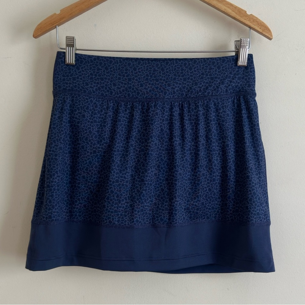 Columbia Whispering Lakes Skort Womens Small Blue Animal Print Active Skirt